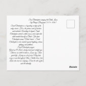 セントクリストファーパトロン聖人の旅人 ポストカード (裏面)