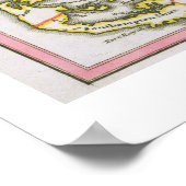 セントクリストファー・アンティグア・バミューダの地図から詳細 ポスター (角)