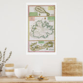 セントクリストファー・アンティグア・バミューダの地図から詳細 ポスター (キッチン)