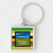 セントクリストファー・キッツの国旗の色 キーホルダー (正面)