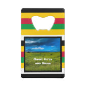 セントクリストファー・キッツの国旗の色 クレジットカード栓抜き (裏面)