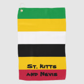セントクリストファー・キッツの国旗の色 ゴルフタオル (正面)