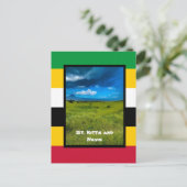 セントクリストファー・キッツの国旗の色 ポストカード (スタンド正面)