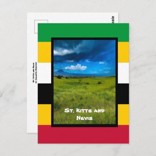 セントクリストファー・キッツの国旗の色 ポストカード (正面/裏面)