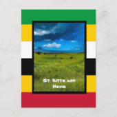 セントクリストファー・キッツの国旗の色 ポストカード (正面)
