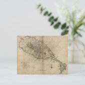 セントクリストファー(セントクリストファー)の地カリブの図 ポストカード (スタンド正面)