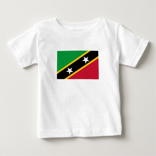セントクリストファー・ネイビスの旗 ベビーTシャツ (正面)