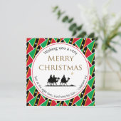 セントクリストファー・ネイビスの旗 三賢者のクリスマス シーズンカード (スタンド正面)