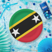 セントクリストファー・ネイビスカリブの国旗 ペーパープレート (パーティー)