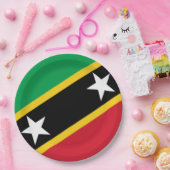 セントクリストファー・ネイビスカリブの国旗 ペーパープレート (パーティー)