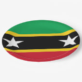 セントクリストファー・ネイビスカリブの国旗 ペーパープレート (アングル)