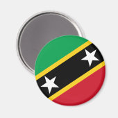 セントクリストファー・ネイビスカリブの国旗 マグネット (正面/裏面)