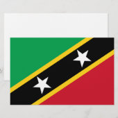 セントクリストファー・ネイビスカリブの国旗 便箋 (正面/裏面)