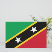 セントクリストファー・ネイビスカリブの国旗 便箋 (スタンド正面)