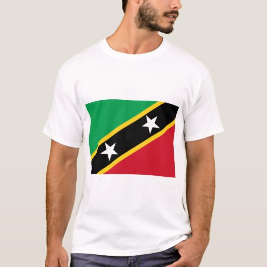 セントクリストファー・ネイビスカリブの国旗 Tシャツ (正面)