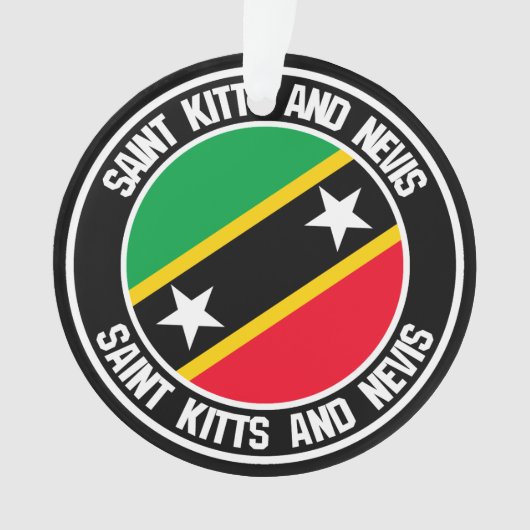 セントクリストファー・ネイビスラウンドエンブレム オーナメント (正面)