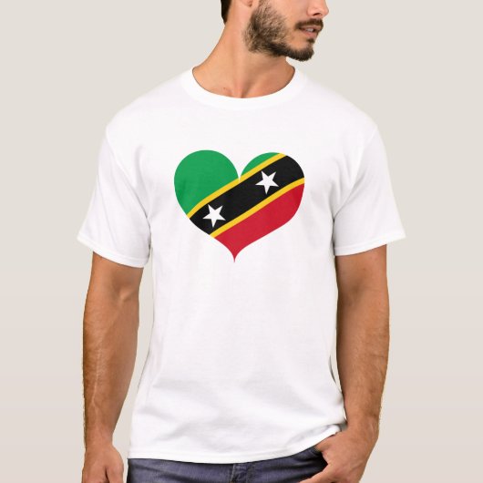 セントクリストファー・ネイビス国旗が好き Tシャツ (正面)