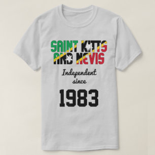 セントクリストファー・ネイビス国旗の独立性 Tシャツ