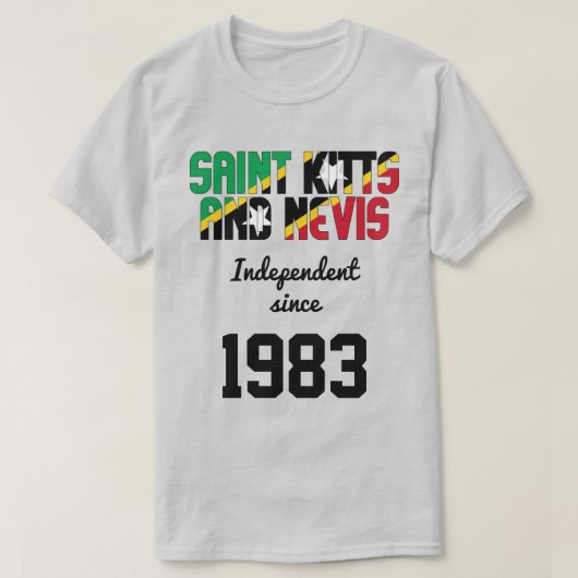 セントクリストファー・ネイビス国旗の独立性 Tシャツ (デザイン正面)