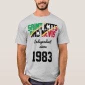 セントクリストファー・ネイビス国旗の独立性 Tシャツ (正面)