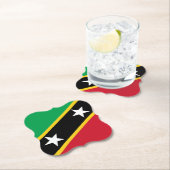 セントクリストファー・ネイビス国旗 ペーパーコースター (インサイチュ)