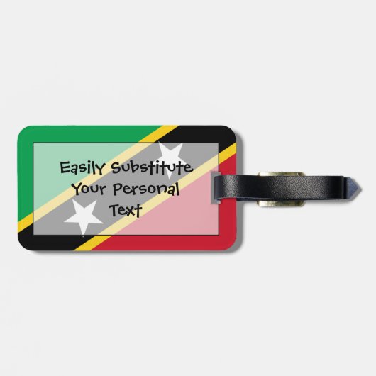 セントクリストファー・ネイビス簡単ID個人用フラグ ラゲッジタグ (裏面横)