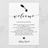 セントクリストファー・ネイビス結婚のウェルカムレターの日程 プログラム (正面)