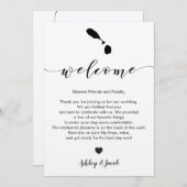 セントクリストファー・ネイビス結婚のウェルカムレターの日程 プログラム (正面/裏面)