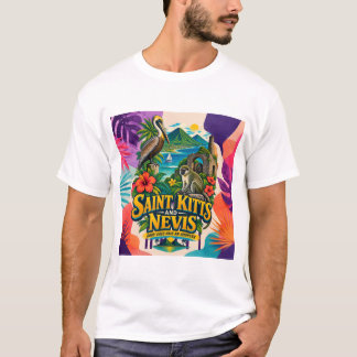 セントクリストファー・ネイビス ポジティブな気持ちは住所がある T Tシャツ