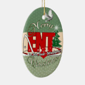 セントクリスマス耳鼻咽喉科医 セラミックオーナメント (右)