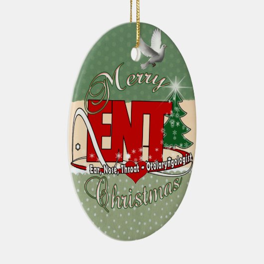 セントクリスマス耳鼻咽喉科医 セラミックオーナメント (右)