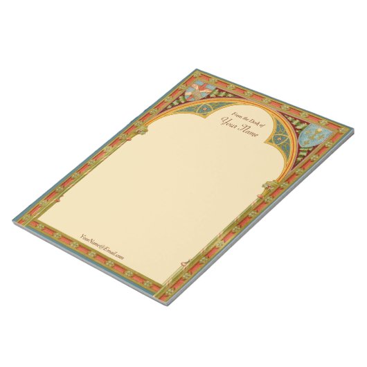 セントクレアのトレフォイルアーチ(SAU 27) 8.5"x11" ノートパッド (アングル)