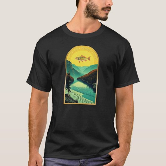 セントクレアオンタリオ湖ミシガンの魚Tシャツ Tシャツ (正面)