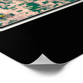 セントクレアミシガン湖 – オンタリオ衛星地図 ポスター (角)