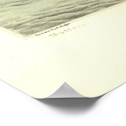 セントクレアミシガン1868アンティークパノラママップ ポスター (角)