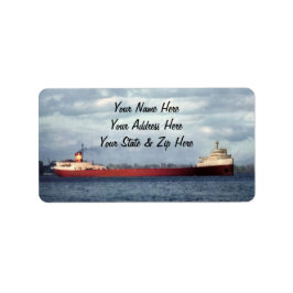 セントクレア川のエドモンド・フィッツジェラルド号 ラベル