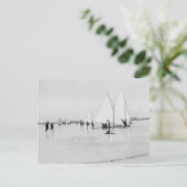 セントクレア湖でアイスヨット ポストカード (スタンド正面)