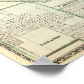 セントクレア県の地図 ポスター (角)