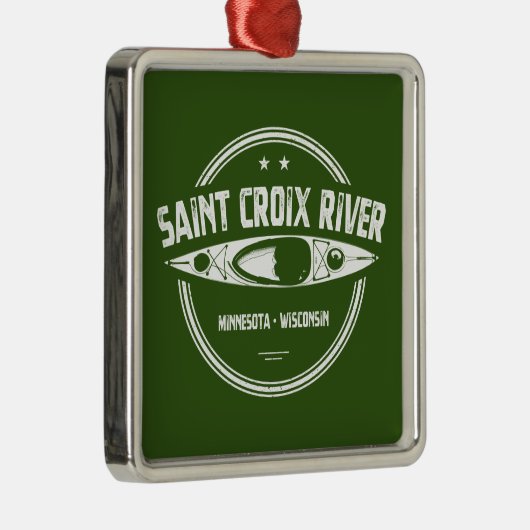 セントクロワリバーミネソタウィスコンシンカヤック メタルオーナメント (右)