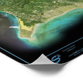 セントクロワ米ヴァージン諸島衛星ポスター ポスター (角)