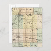 セントクロワ郡の地図 ポストカード (正面/裏面)