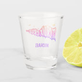 セントクロワ、クルス、米国ヴァージン諸島夕日 ショットグラス (裏面)