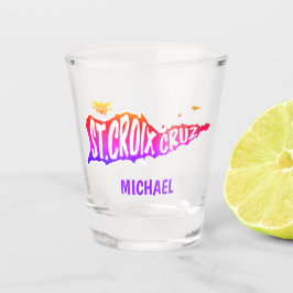 セントクロワ、クルス、米国ヴァージン諸島夕日 ショットグラス