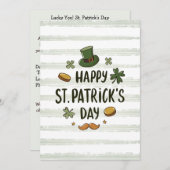 セントクールパトリックの日のパーティの招待状 招待状 (正面/裏面)