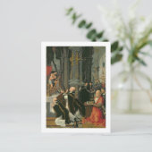 セントグレゴリーの質量(キャンバス上の油) ポストカード (スタンド正面)