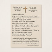 セントゲルトルデ素晴らしザパーガトリー祈りの言葉聖札 (裏面)