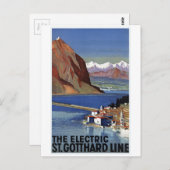 セントゴッタードラインスイスヴィンテージ旅行 ポストカード (正面/裏面)
