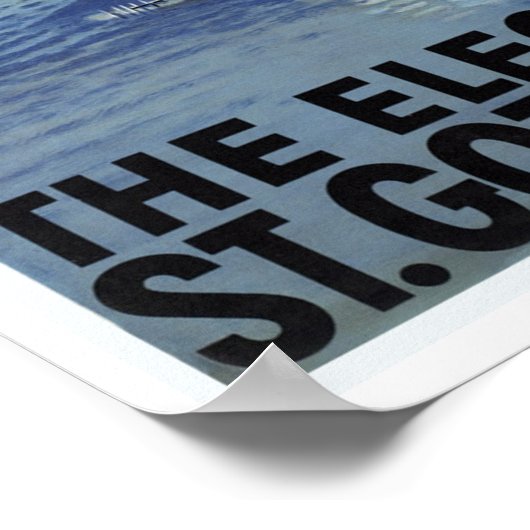 セントゴッタードラインスイス – ヴィンテージ旅行 ポスター (角)