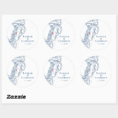 セントサイモンズアイランドアンドシーアイランドマップ結婚式の引き出物 ラウンドシール (シート)