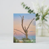 セントサイモンズアイランドガイーストビーチサンセット ポストカード (スタンド正面)